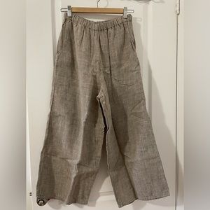 Flax Jeanne Engelbart elastic waist linen pants